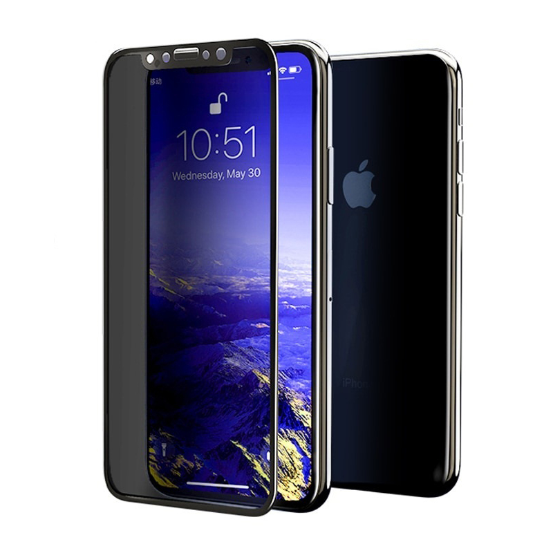 Hình ảnh Miếng dán kính cường lực chống nhìn trộm cho iPhone X / Xs hiệu Benks mỏng 0.3mm, Full HD, chống lóa - hàng chính hãng 