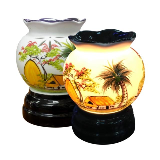 Đèn tinh dầu Gốm sứ trắng Bát Tràng