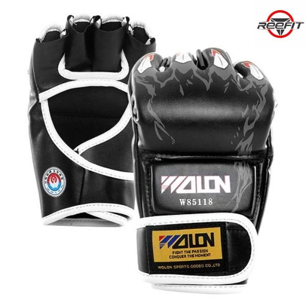 Găng tay đấm boxing hở ngón MMA Wolon