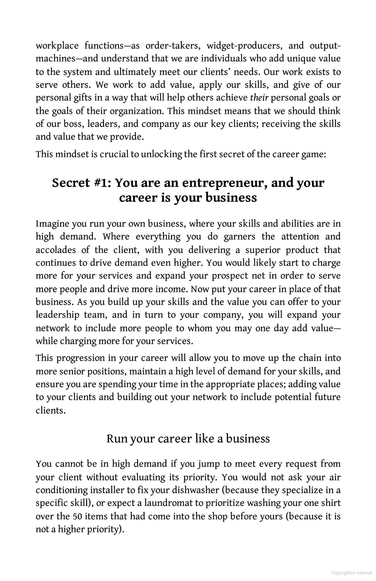 Sách ngoại văn: Secrets Of The Career Game