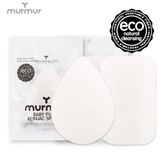 Bông tắm bọt biển hữu cơ konjac Murmur tinh khiết siêu mềm cho bé sơ sinh