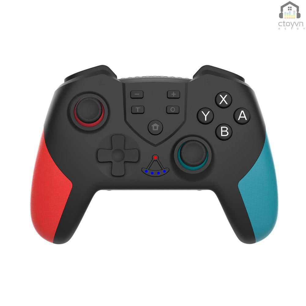 Tay cầm chơi game không dây có chế độ rung kép tương thích với Switch/Switch Lite màu đỏ và xanh dương