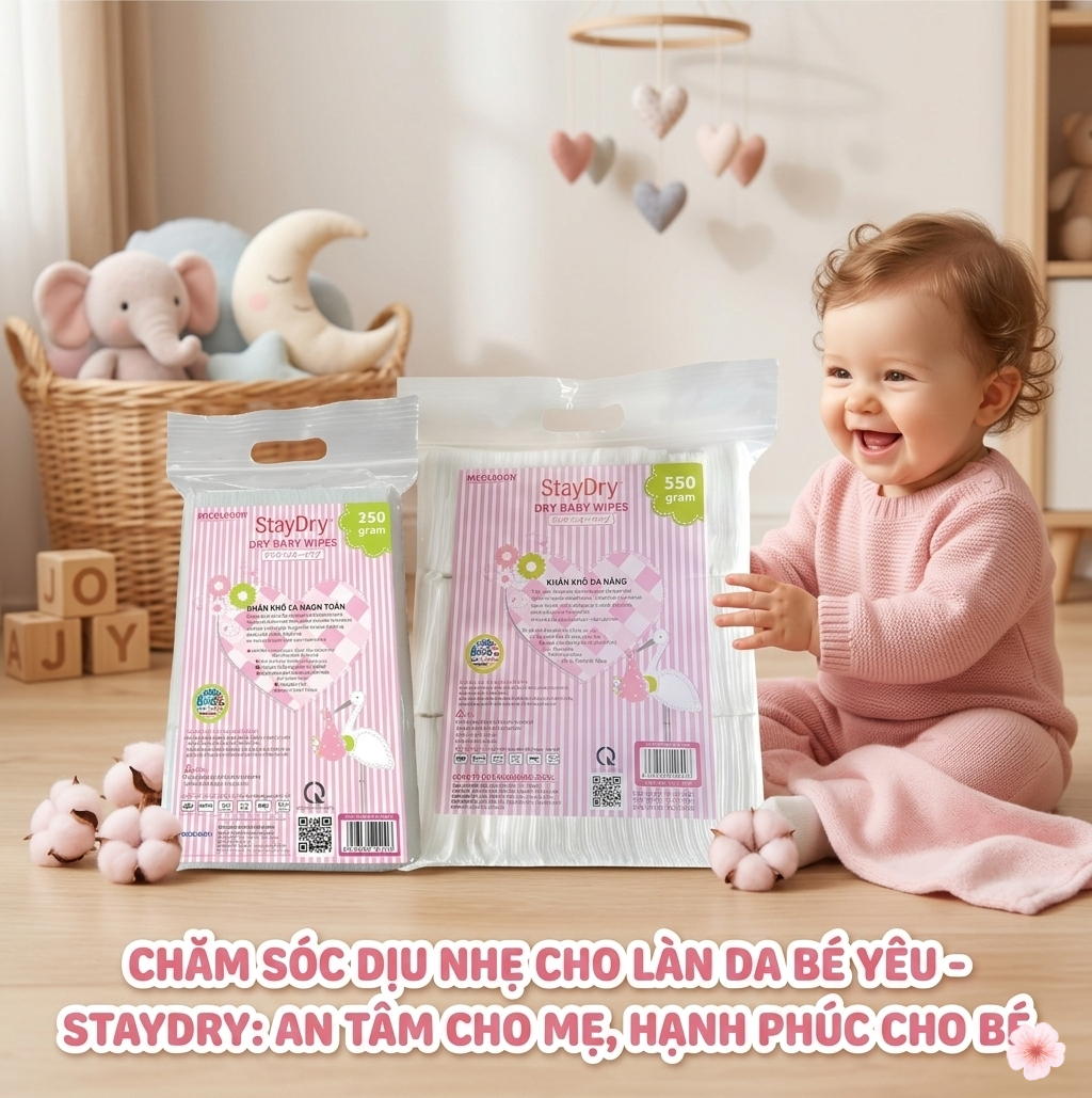Combo 5 bịch khăn khô đa năng StayDry 550g tặng 1 bịch cùng loại