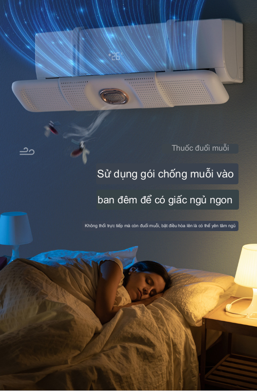 Tấm Chắn Gió Đổi Hướng Cho Điều Hòa Tạo Hương Thơm Đuổi Muỗi 8D Spacing Air
