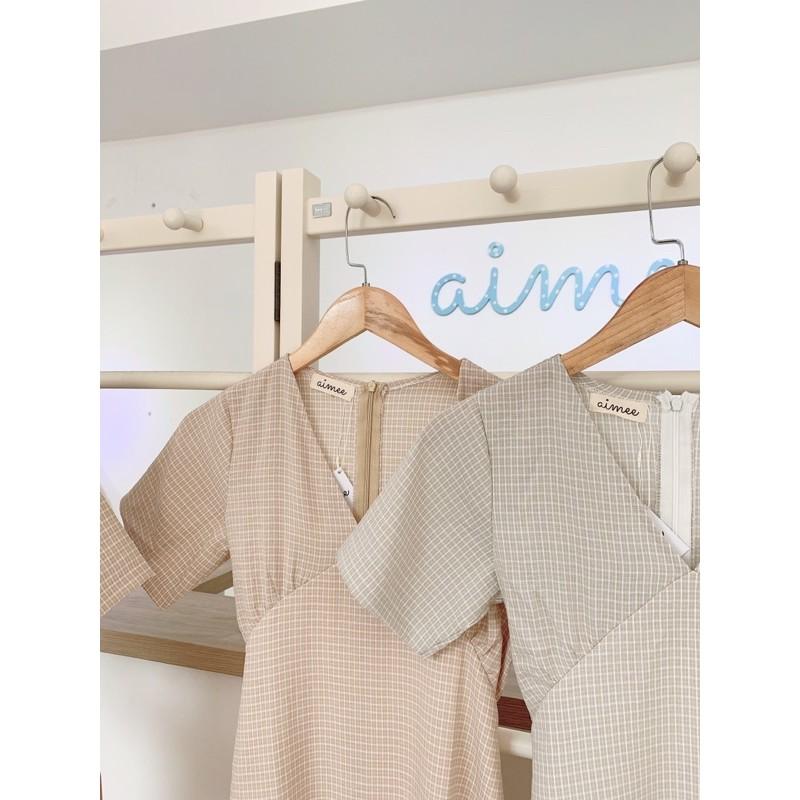 AIMEE_ĐẦM CARO CỔ V
