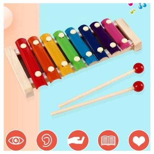 Đồ chơi gỗ cho bé gái bé trai đàn xylophone an toàn thông minh trí tuệ đồ chơi giáo dục