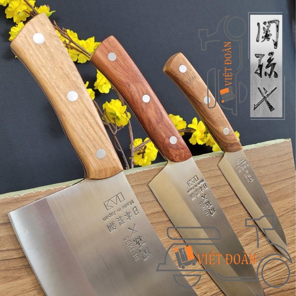 DAO SEKI KAI NHẬT BẢN - Phiên bản KAI ĐẶC BIỆT mẫu MỚI. Cán gỗ 100% tự nhiên. Dao Chặt xương Seki, Dao Thái thịt dao gọt