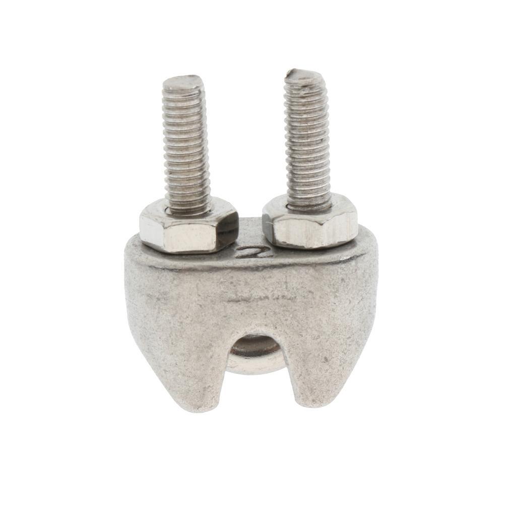 5pcs/lot 304 Stainless Steel Saddle Clamps Cable Wire Rope Clip Fasteners M3/M4/M5/M6 2mm/3mm/4mm/5mm/6mm/8mm