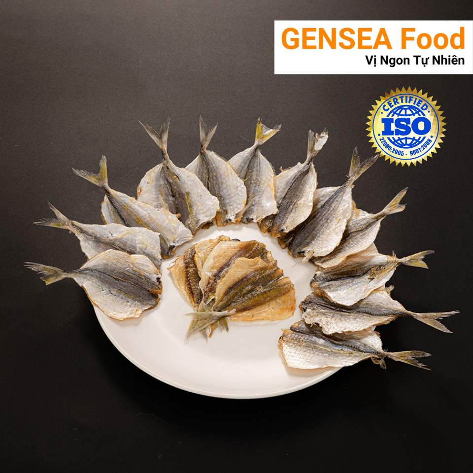 Cá Chỉ Vàng Khô Phú Quý Loại 1 Size Đại Cực Ngon GENSEA Food G2414 Chuẩn ATVSTP Quốc Tế ISO 22000:2018