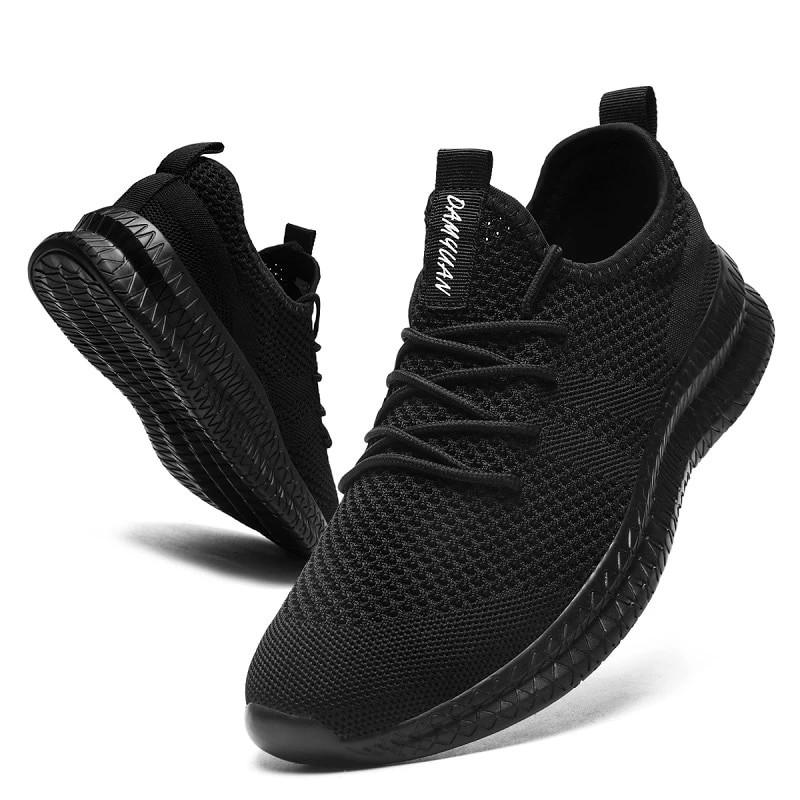 Giày chạy bộ unisex Phụ nữ nhẹ theo thời trang thoáng khí đi bộ sneaker bình thường cho nam giới Color: Black Shoe Size: 41