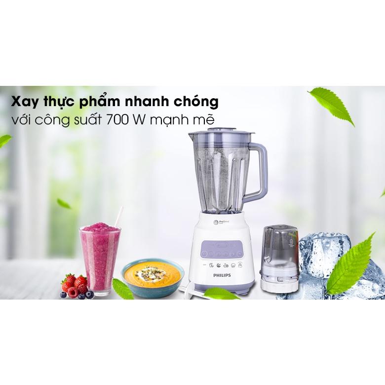 Máy Xay Sinh Tố Philips HR2221 - Công suất 700W Xay Đá , Xay Hạt - Hàng Chính Hãng