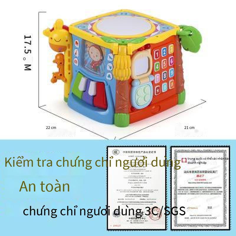 Phong Cách Mới Nhất Guyu Hexahedron 3839 Đồ Chơi Trẻ Em Tay Trống Kỹ Thuật Số Ngôi Nhà Hình Khối Xây Dựng Cho Bé 1-3 Tuổi Trò Chơi