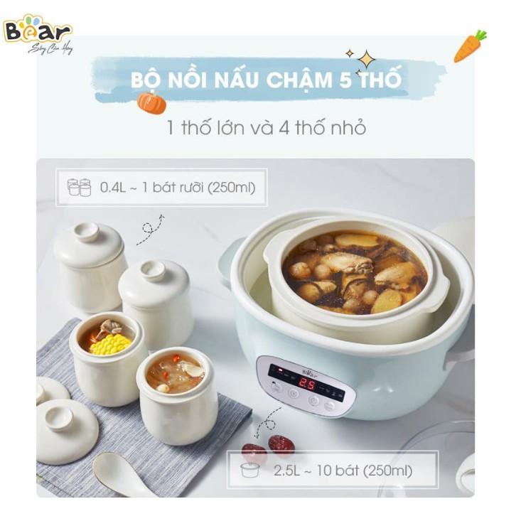 Nồi Nấu Chậm BEAR SUBE003 2.5L Phiên Bản Quốc Tế - Hàng Chính Hãng