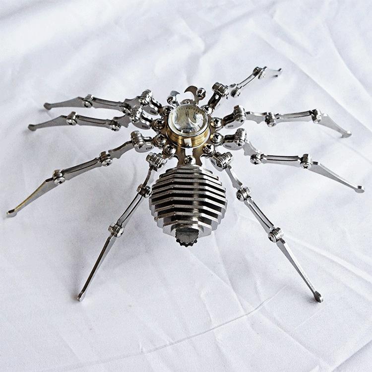 Mô Hình Lắp ghép 3d Kim Loại đồng hồ nhện STEAMPUNK