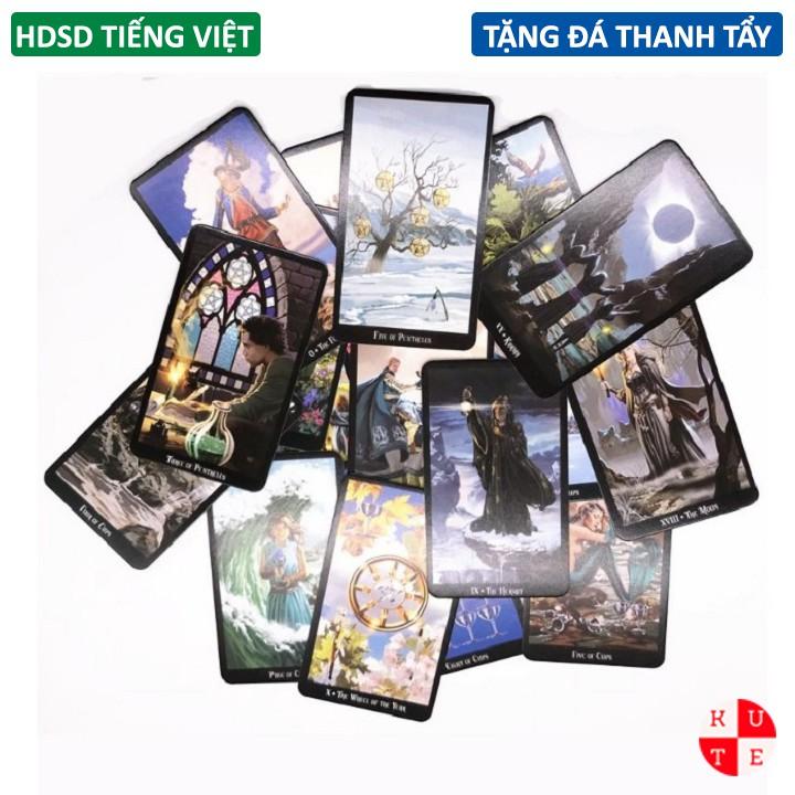 Bộ Bài Tarot Witches 78 Lá Bài Tặng Hướng Dẫn Sử Dụng Tiếng Việt Và Đá Thanh Tẩy