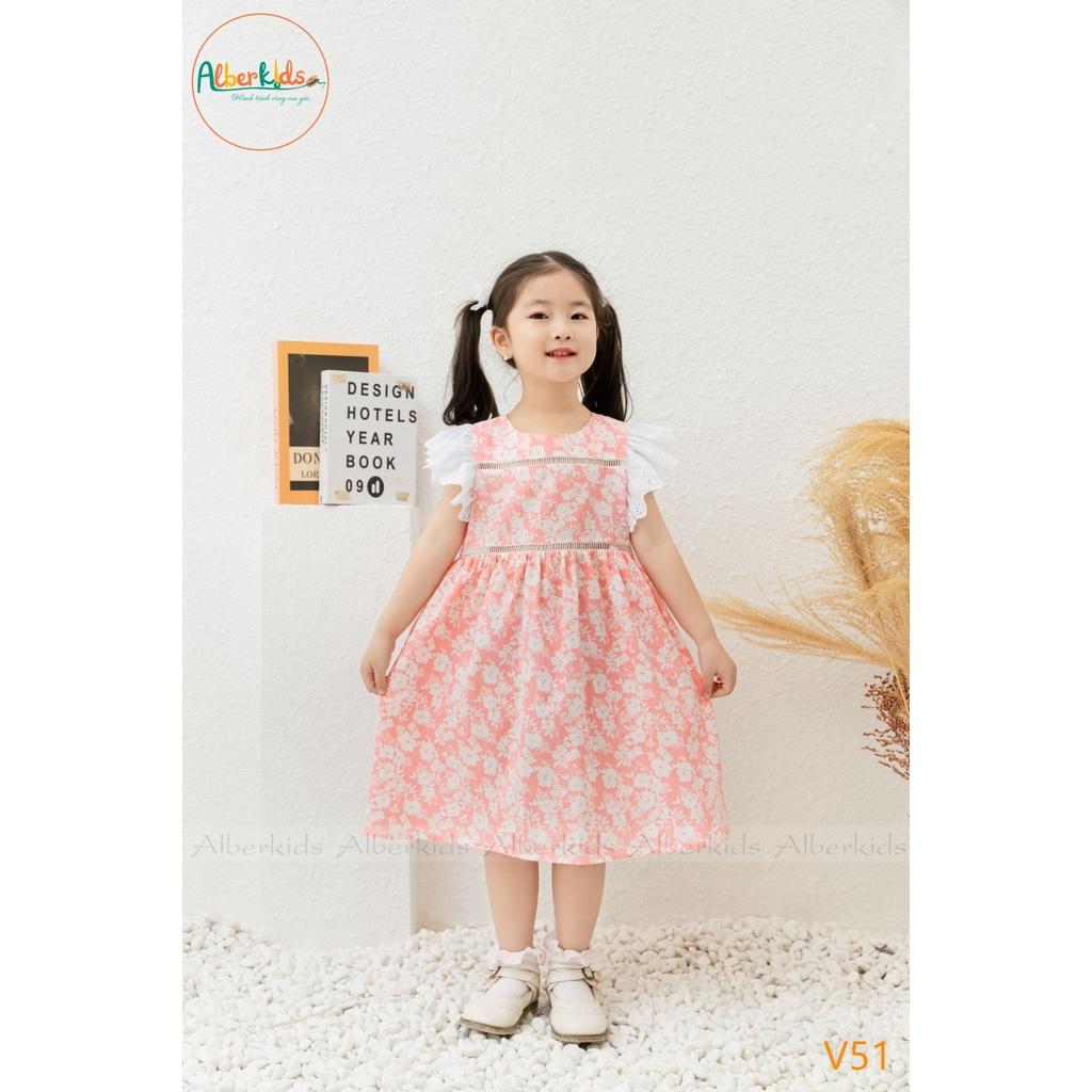 Váy bé gái ALBERKIDS hoa tay cánh tiên công chúa xinh đẹp cho trẻ em từ 2,3,4,5,6,7,8,9,10,11,12 tuổi [V51