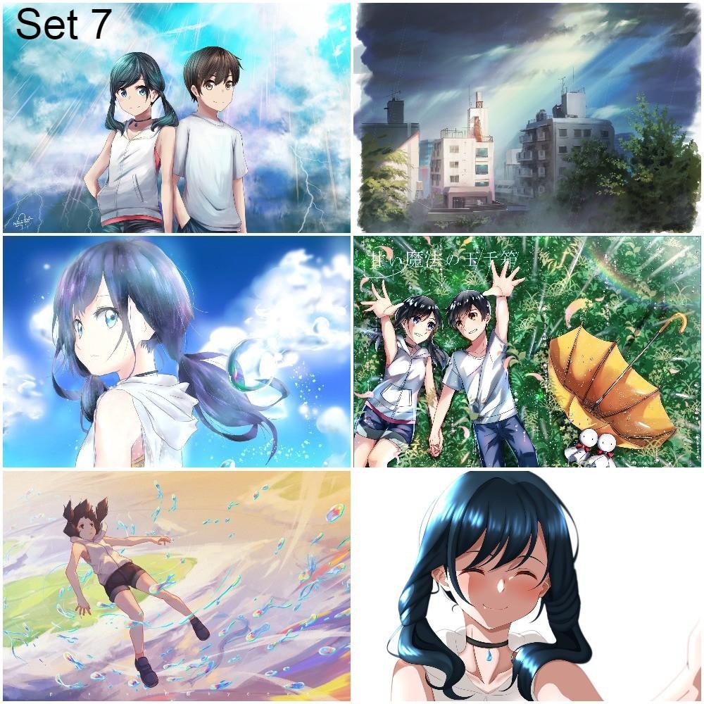 Bộ 6 Poster anime Tenki no Ko - Đứa con của thời tiết - A3,A4,A5