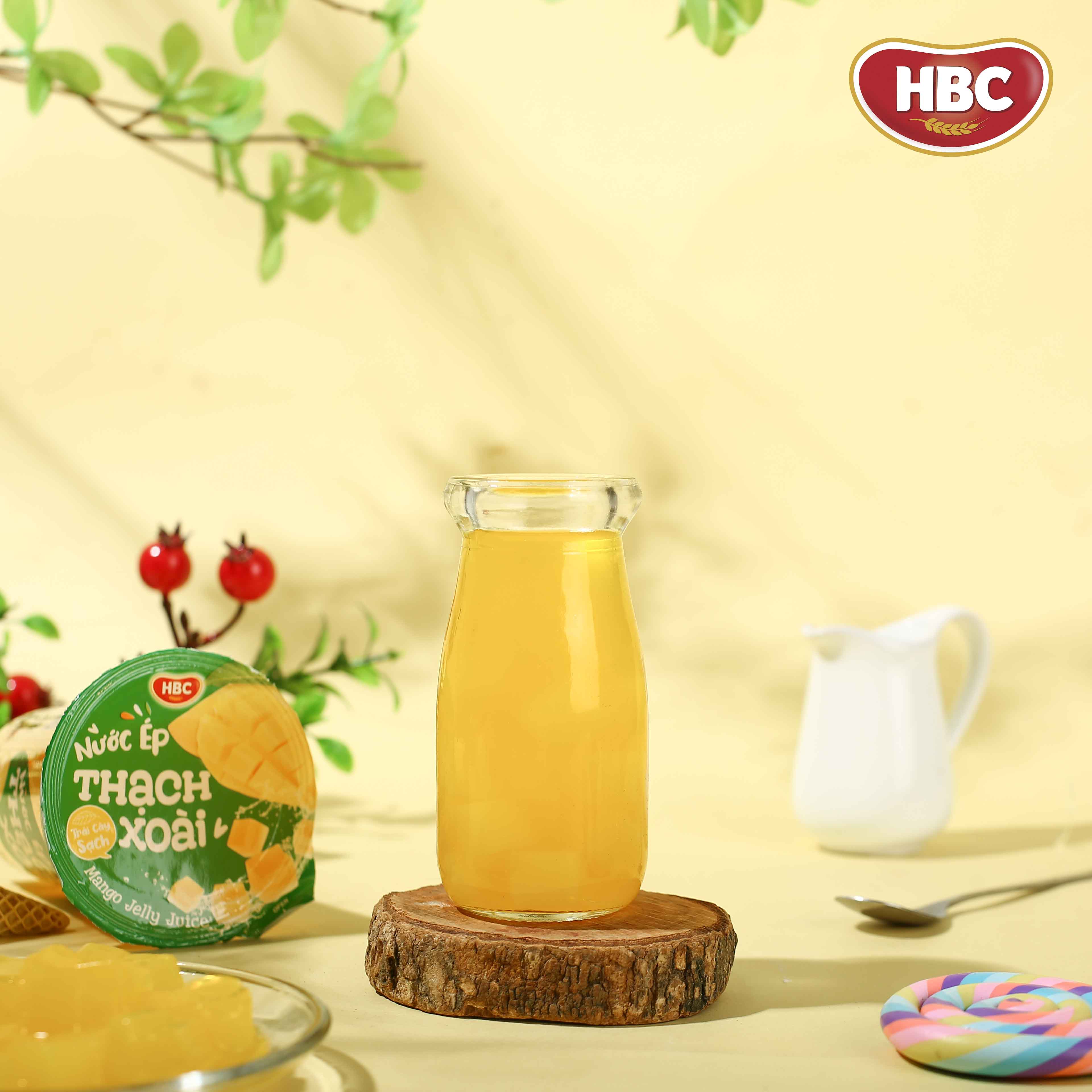 Nước ép thạch Xoài - HBC Foods - 220Gr/Ly - Hành chính hãng