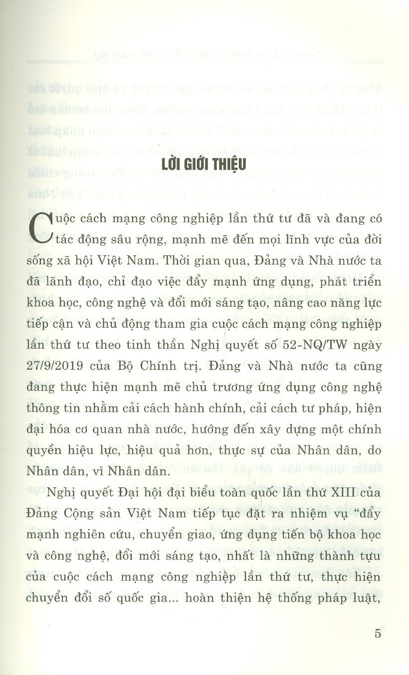 Chính Sách Pháp Luật Tố Tụng Dân Sự Đáp Ứng Yêu Cầu Của Cuộc Cách Mạng Công Nghiệp Lần Thứ Tư Ở Việt Nam