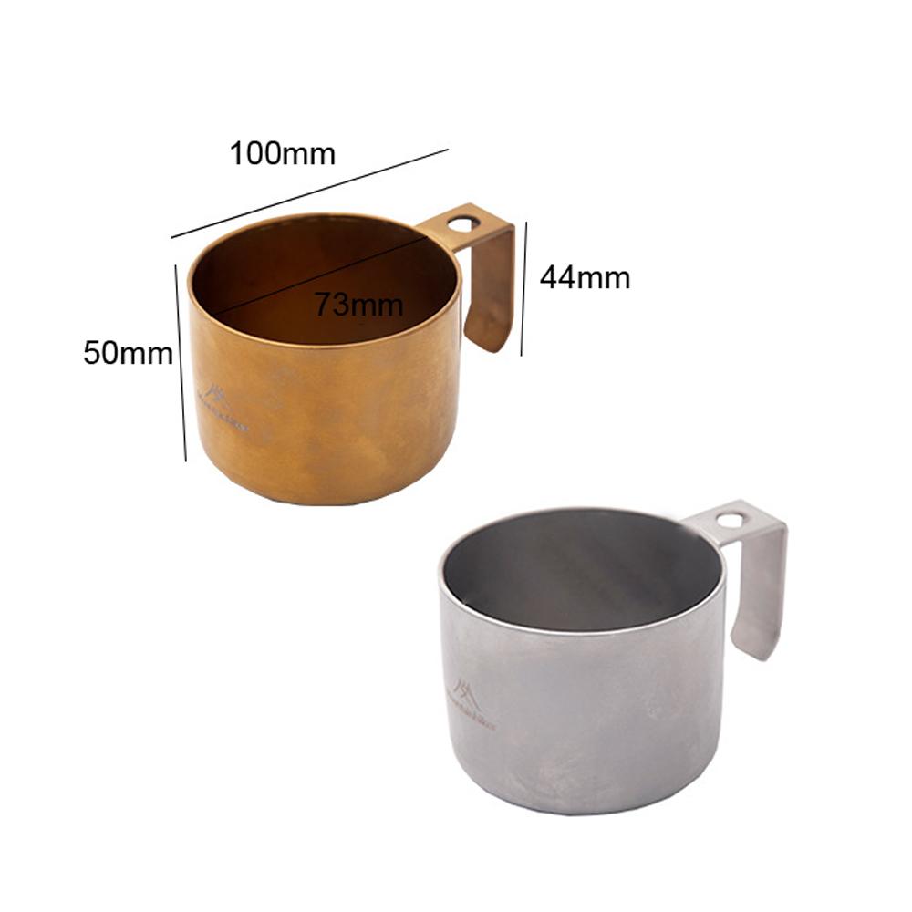 Camping Coffee Cup Outdoor Portable Picnic Cookware Stainless Steel Coffee Cups Hiking Tea Mug Cup