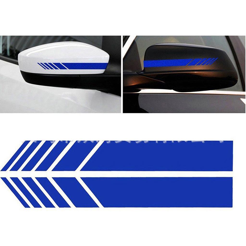 4 Line Car Rear View Mirror Stickers Decor DIY Car Body Sticker Side Decal Stripe Decals Vinyl Graphic,6.0*0.79Inch
