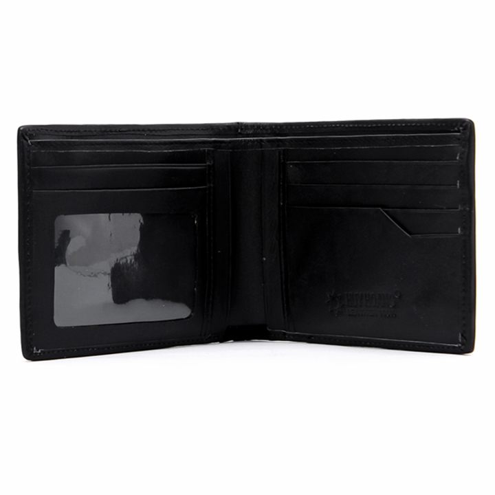 HT2213-14-15-49 - Ví nam Huy Hoàng da cá sấu gù đầu màu đen, nâu đỏ, vàng bò, nâu đất