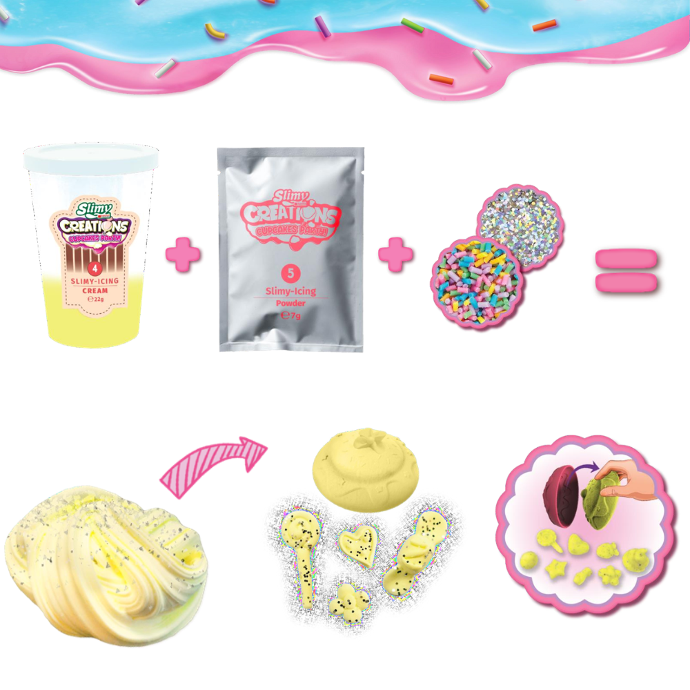 Đồ Chơi Bộ Slime Làm Bánh Cupcake Vị Bạc Hà Xanh Tươi Mát SLIMY 33047/GR