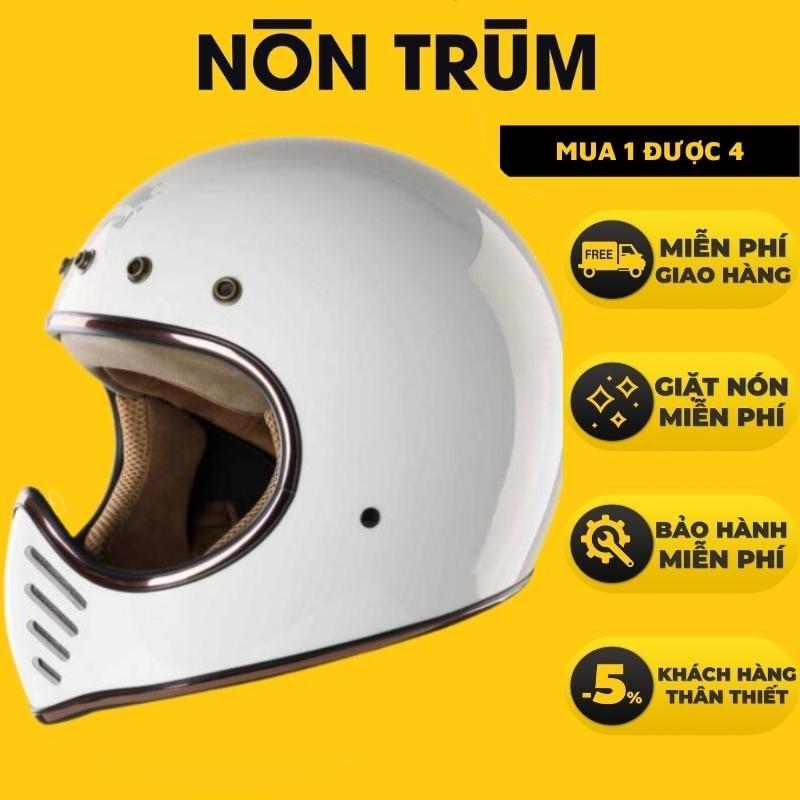 Nón bảo hiểm fullface ROYAL H1 trắng bóng