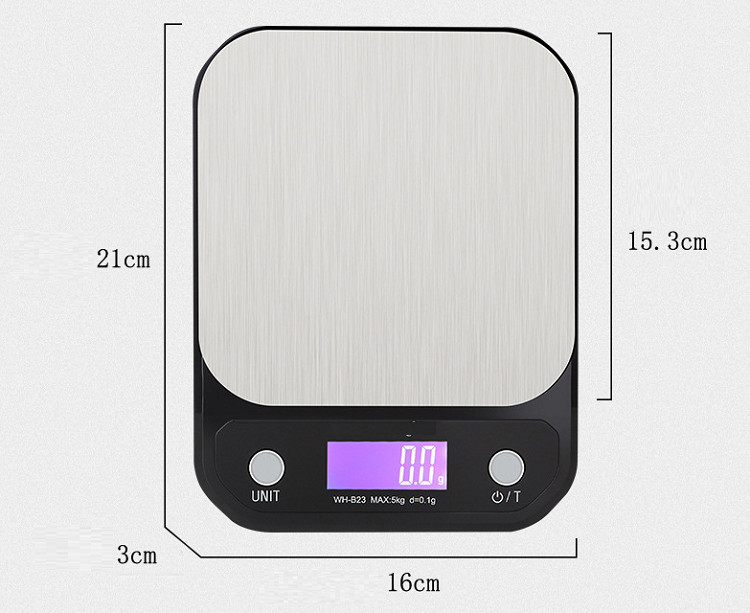 Cân nhà bếp 10kg/0,1g chống nước nhẹ