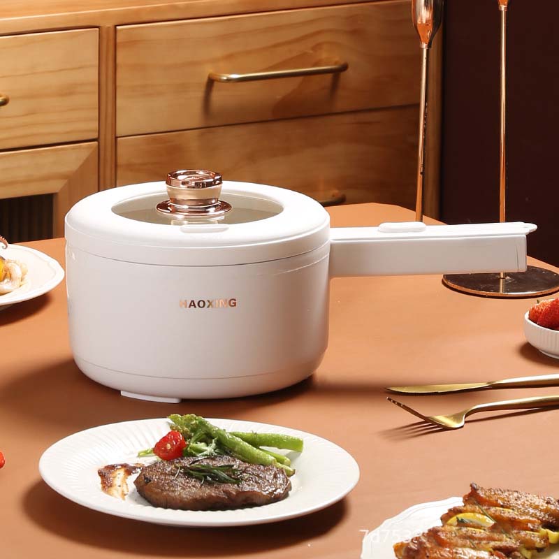 Nồi điện đa năng HaoXing Electric multi pot 220V, 50Hz, 700W, 2L- Màu ngà - Hàng chính hãng