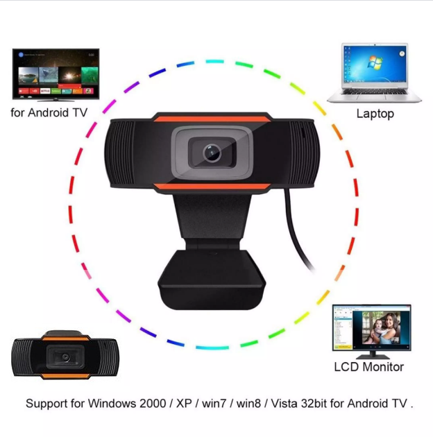 Webcam máy tính, Camera HD Có Mic cho Laptop Học Online qua ZOOM, Trực tuyến - Hội họp - Gọi video hình ảnh sắc nét