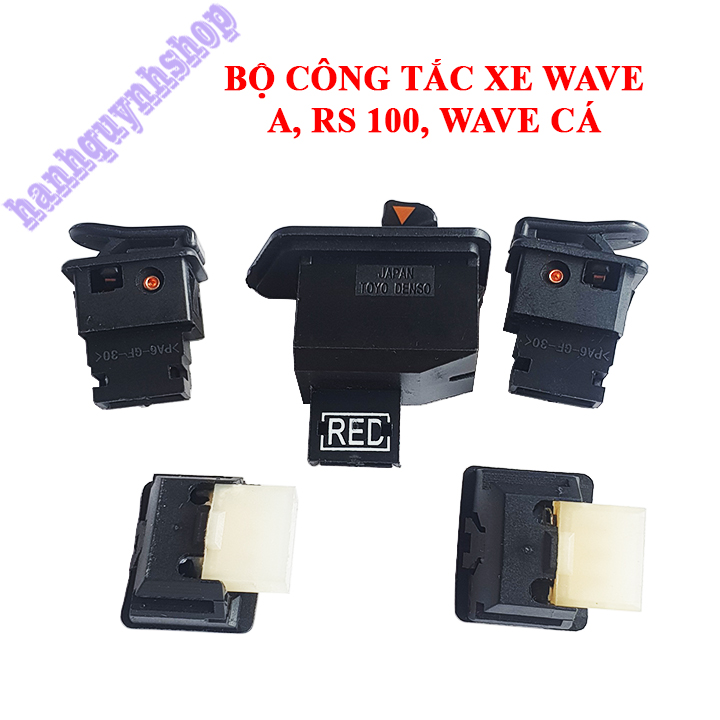 Bộ nút công tắc xe Wave Alpha 100, RS 100, Wave Cá