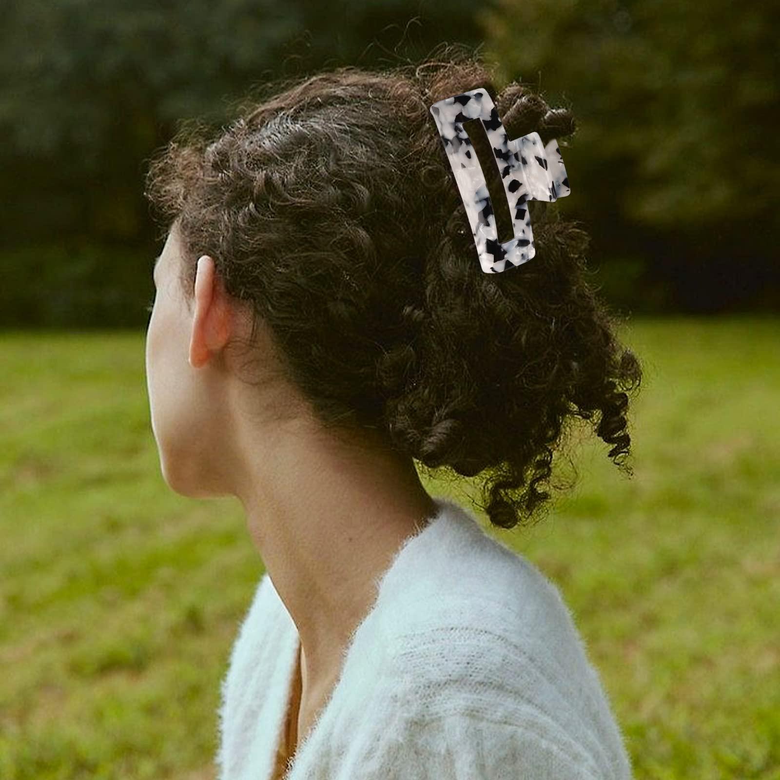 Các kẹp tóc acrylic 4 mảnh, clip răng kẹp rùa