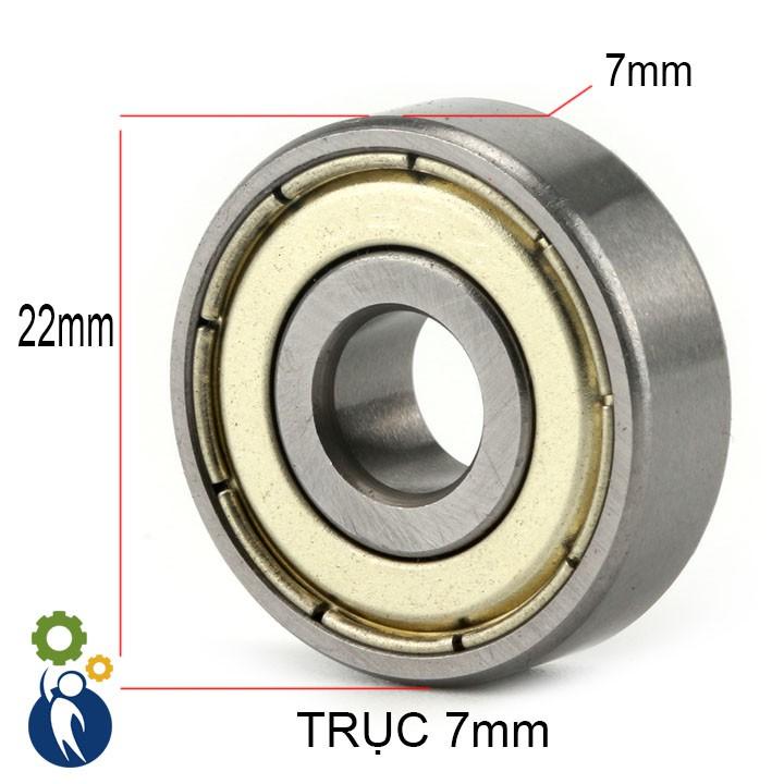 Bộ 2 Cái Vòng Bi Trục 7mm Kích Thước 7x22x7