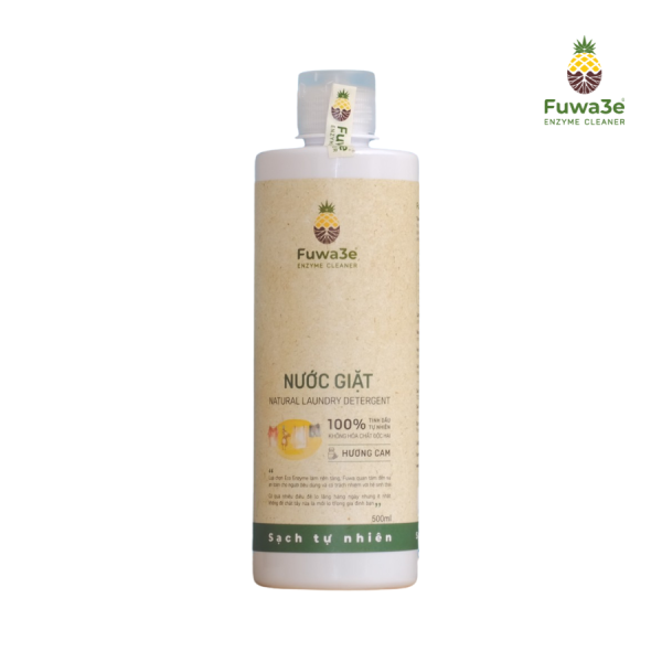 Nước giặt Fuwa3e hữu cơ organic từ chế phẩm Enzyme sinh học 500L an toàn cho bé, hương thơm mùi cam