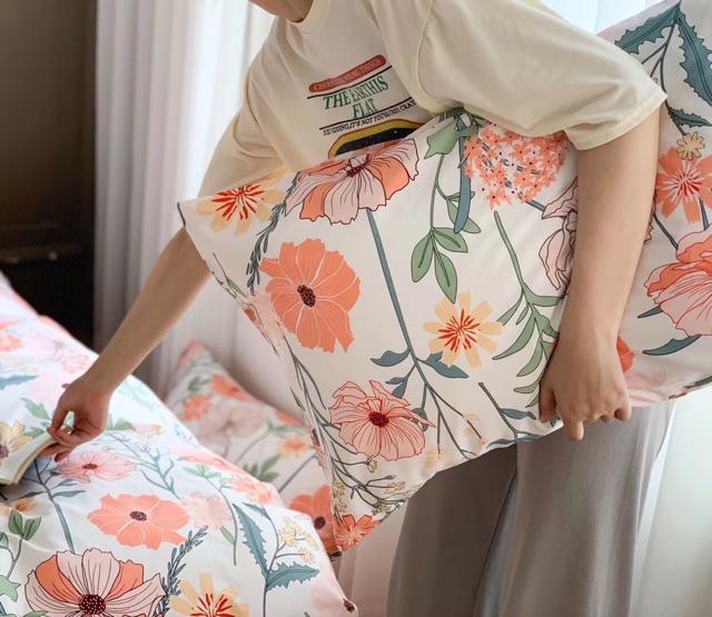 Set Cotton living Hàng Nhập Khẩu Cao Cấp 100% cotton 4 Món Hoạ tiết độc lạ