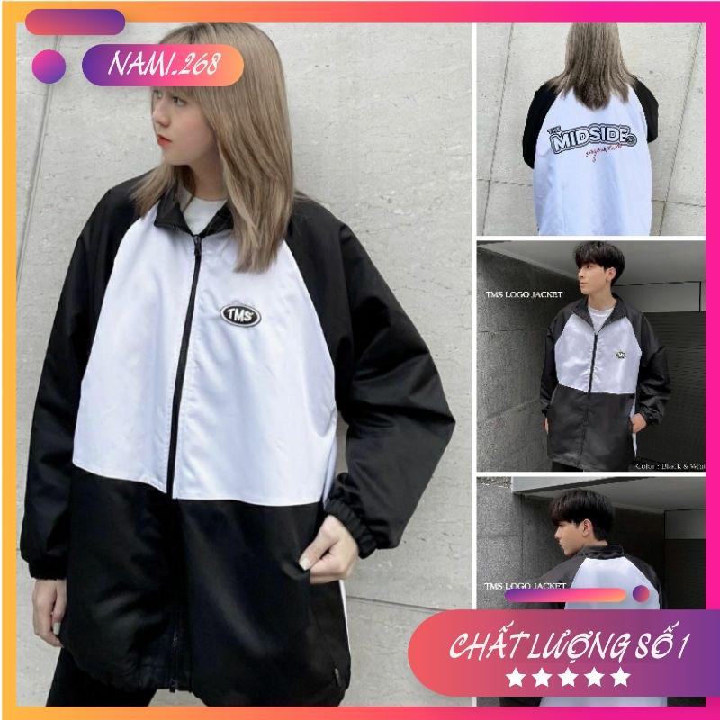 Áo Khoác Dù TMS LOGO MIDSIDE Nam Nữ Ulzzang Unisex Form Rộng Bomber 7zia Jacket