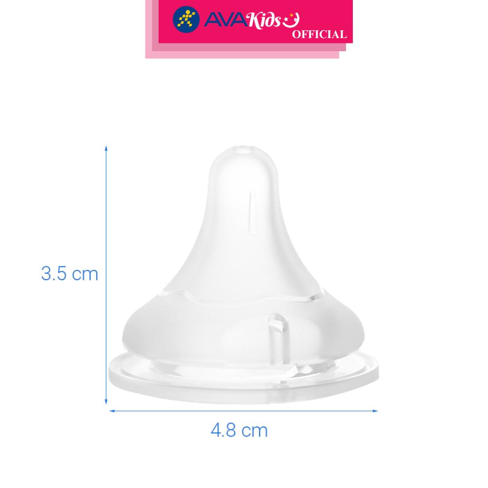 Bộ 2 núm ti Pigeon siêu mềm Plus WN3 cổ rộng phiên bản Nhật size LLL (từ 15 tháng) - Hàng Chính Hãng