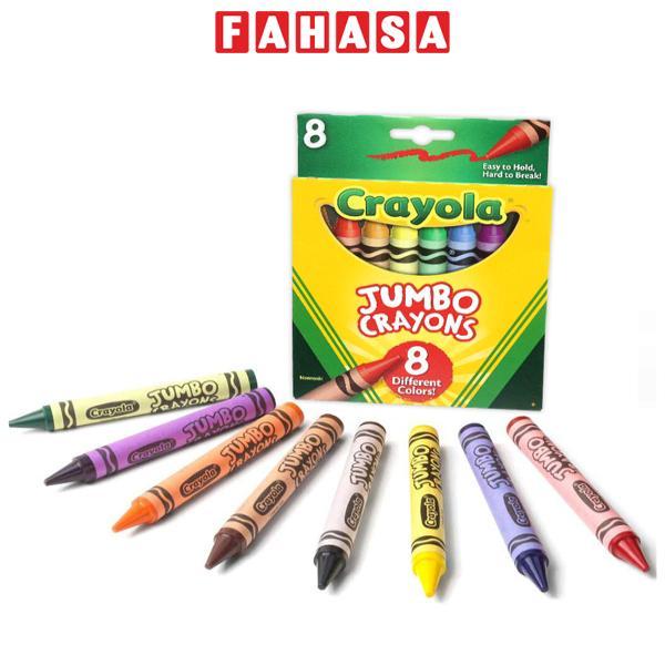 Hộp 8 Bút Sáp Màu Crayon Dạng Thỏi Lớn - Crayola 520389