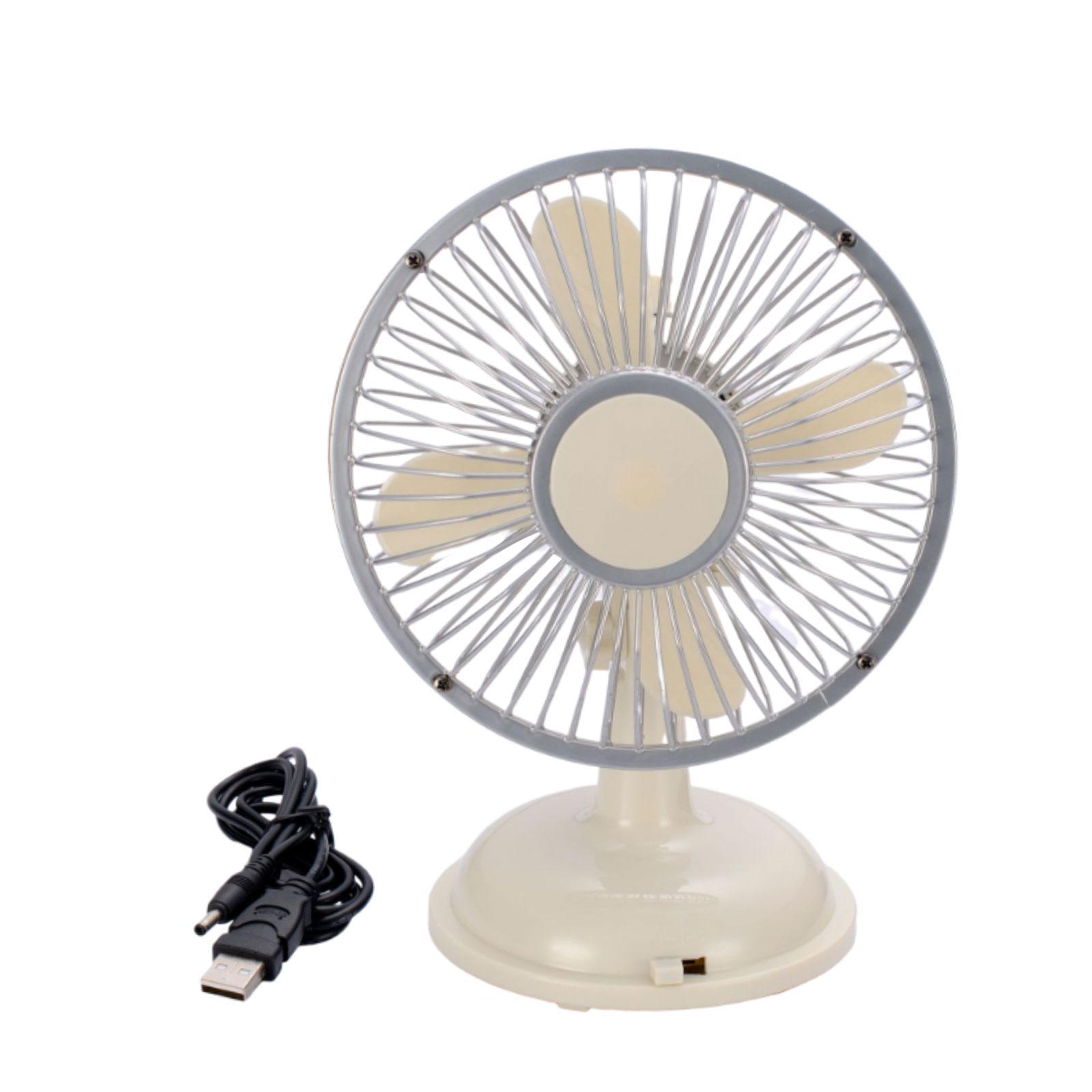 Mini Desk Fan Shaking Head Fans 2 Speeds Indoor Quiet Compact Small Cooling Fan Personal Portable Fan for Outdoor Home Desktop Office Camping