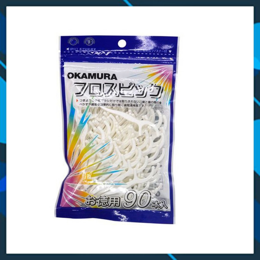 Combo 5 gói Tăm chỉ kẽ răng Okamura 90 cây/gói