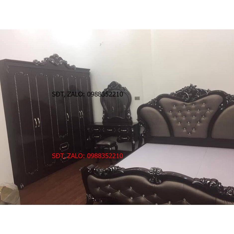 bộ giường tủ tân cổ điển nhập khẩu