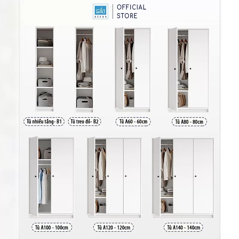 Tủ Quần Áo Dạng Module SIB Decor, Dễ Dàng Sắp Xếp Và Lưu Trữ Vật Dụng 