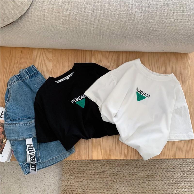 TA227 Áo cotton logo xanh CP X22287 cho bé từ 4-12 tuổi