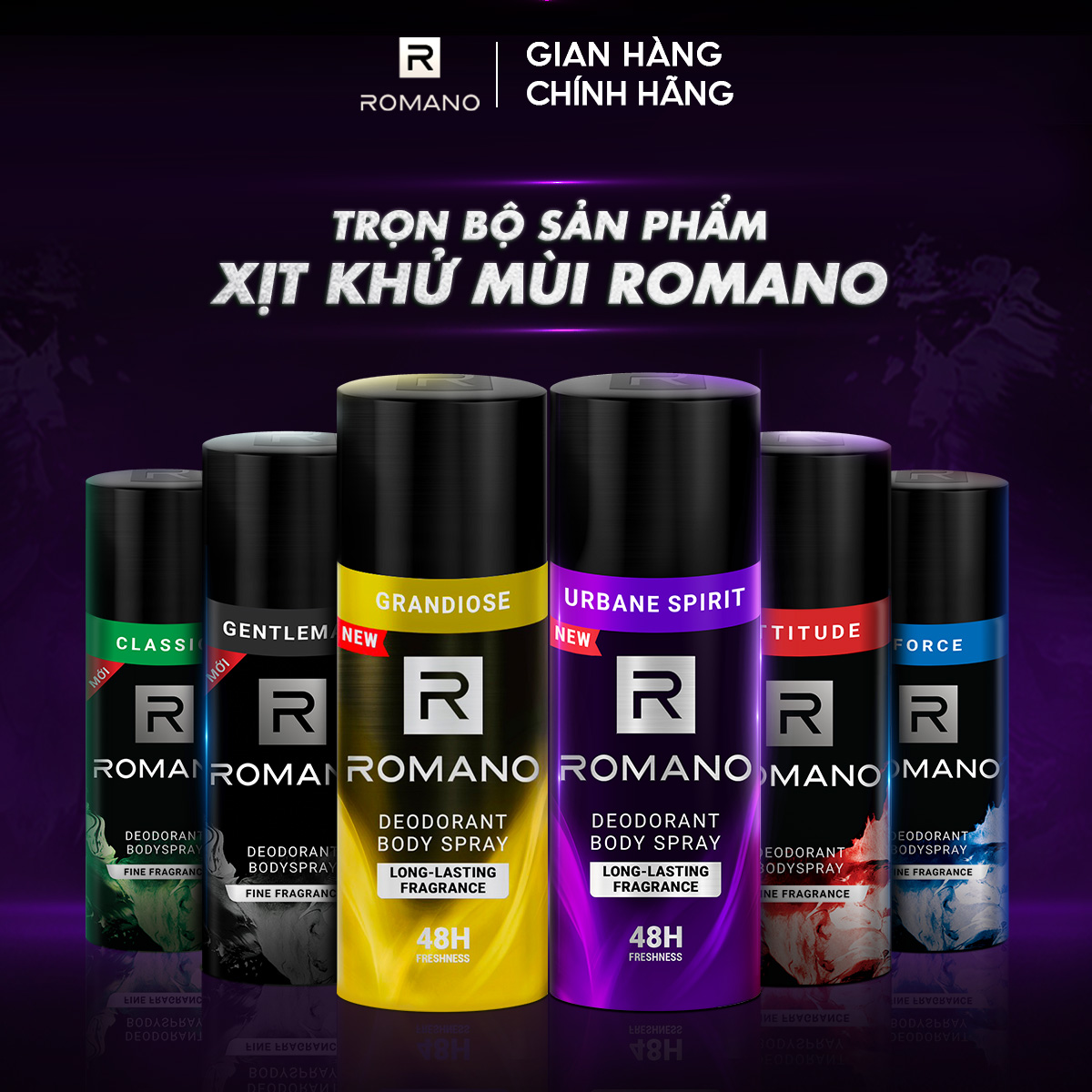 Hình ảnh Combo 2 Xịt khử mùi Romano URBANE SPIRIT 150ML