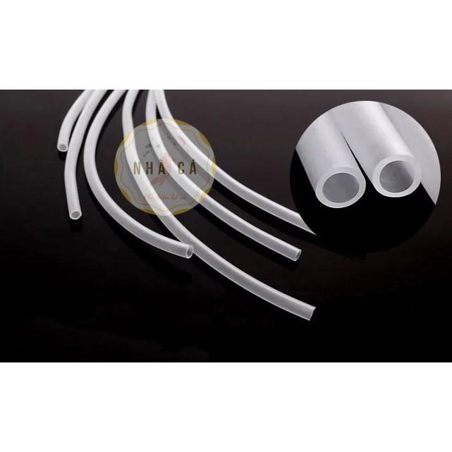 1 MÉT DÂY SỦI OXY SILICON MÀU TRẮNG ĐỤC- PHỤ KIỆN MÁY SỦI OXY - MÁY LỌC NƯỚC - SỦI OXY