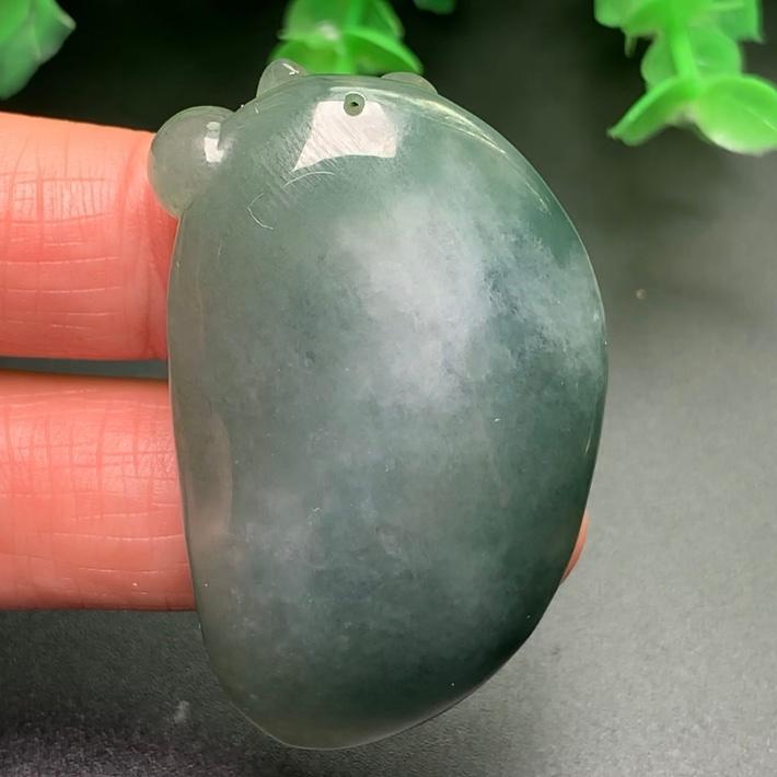 Mặt Chung quỳ trừ tà bình an phong thủy ngọc cẩm thạch/Ngọc phỉ thúy tự nhiên cao cấp