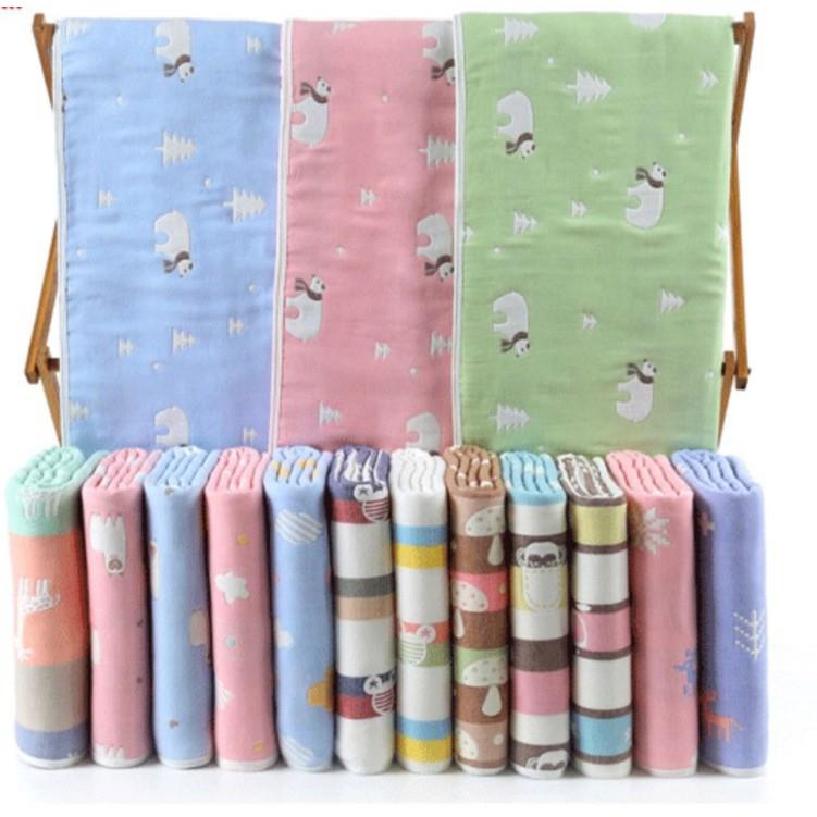 CHĂN/KHĂN 4 LỚP IN HÌNH 2 MẶT DÙNG ĐẮP CHO BÉ 80X80CM