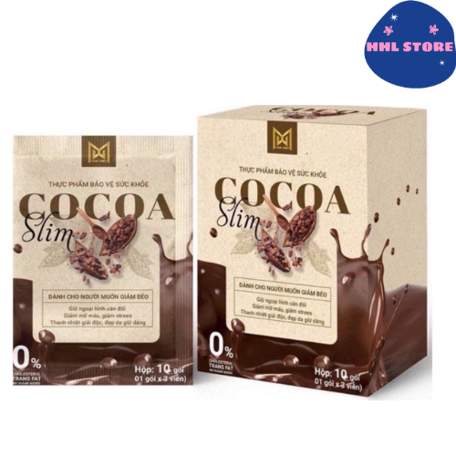 Giảm Cân Cocoa Slim Mẫu Mới giúp giảm cân an toàn, hiệu quả  - Hộp 10 gói