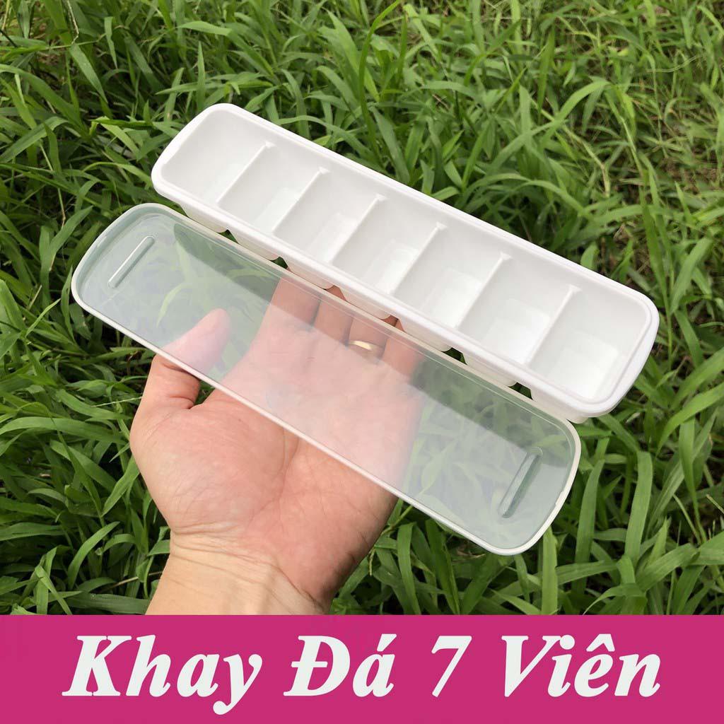 Khay Làm Đá Viên To, Viên Nhỏ Bằng Nhựa Có Nắp và Không Nắp